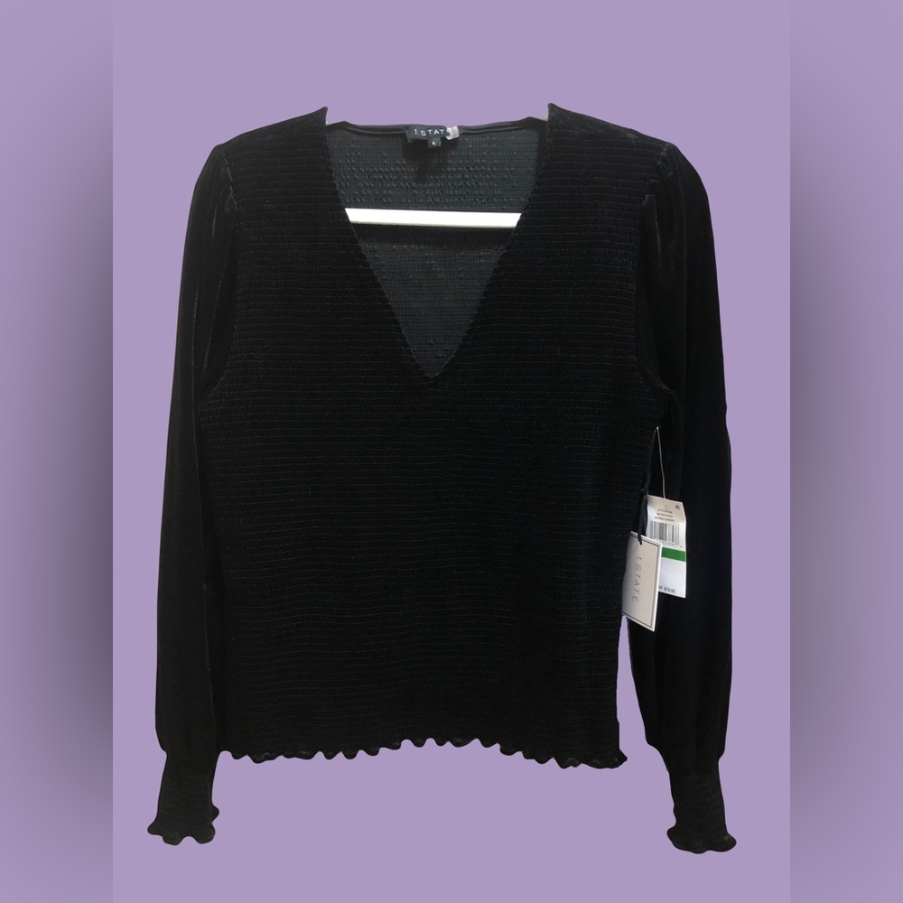 BEAUTIFUL BLACK VELVET BLOUSE